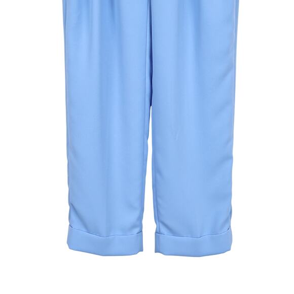 J.Crew Wide-Leg Essential Trouser Pant In City Crepe Pale Cerulean Blue Size 0 - Picture 5 of 8